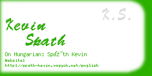 kevin spath business card